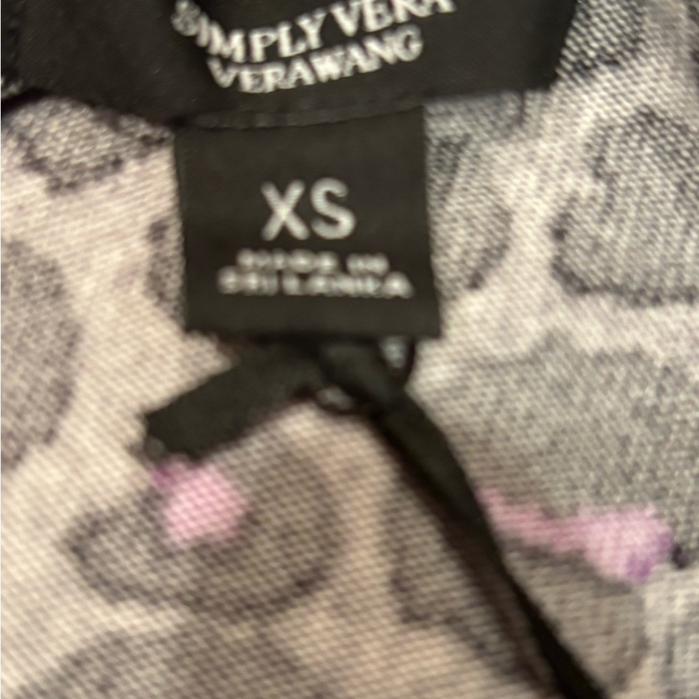 Simply Vera Vera Wang Pajama Set - Black and Purple Leopard - Picture 3 of 6